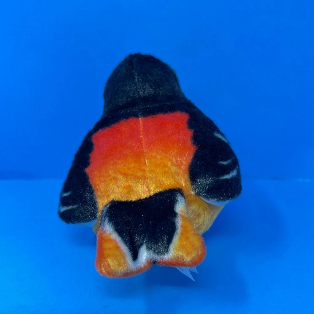 Wild Republic Baltimore Oriole Small Black‎ Orange Tweets Sound Bird Plush Toy